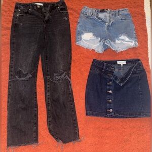 SIZE 25 BUNDLE. HOLLISTER, GARAGE DENIM & PACSUN